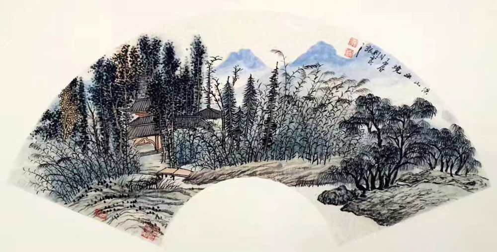 刘震作品 溪山幽境