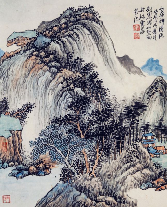 刘震作品_山居伴清流