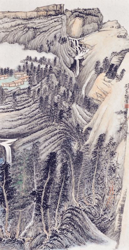 刘震作品_秋意山水