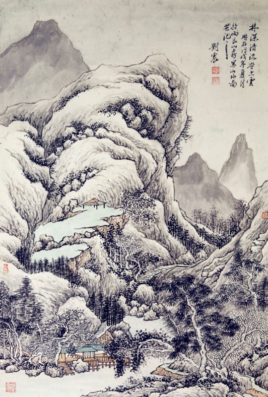 刘震作品_林深清流岭上云