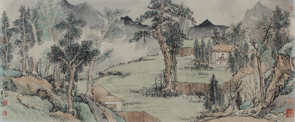 毕波作品 《泰山小境》