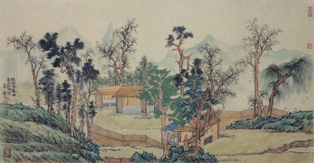 毕波作品 《绿树含春雨》