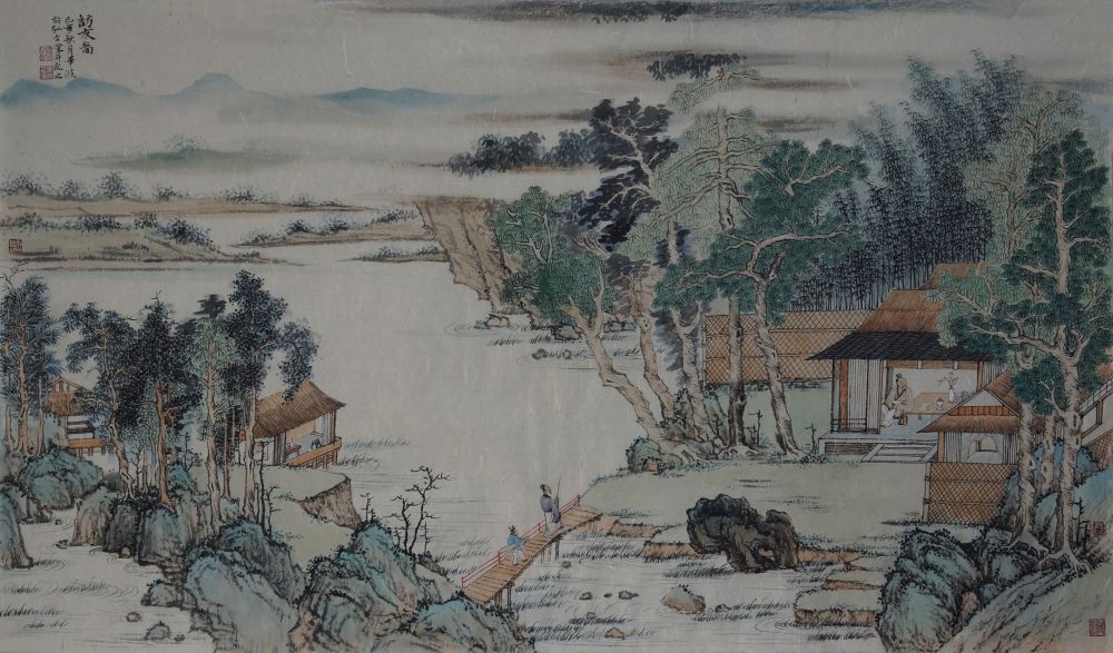 毕波作品 《访友图》