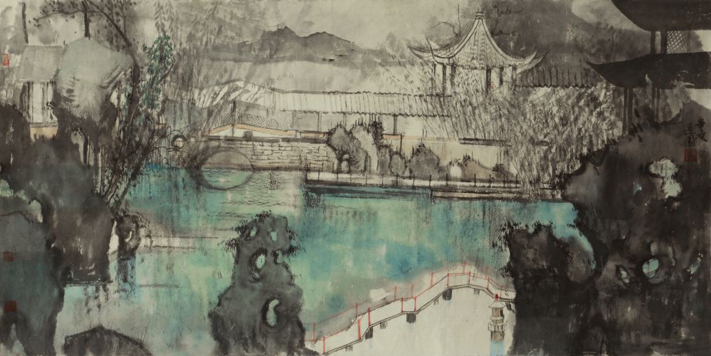毕波作品 《山水》