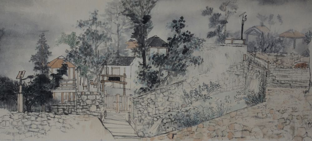 毕波作品 《鬼谷子山写生 局部》