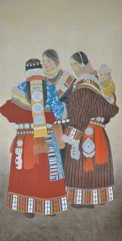 牛文娟作品_牛文娟《净域》纸本重彩