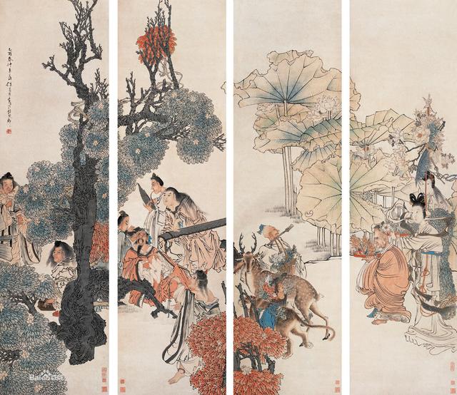 清代任熏作品欣赏