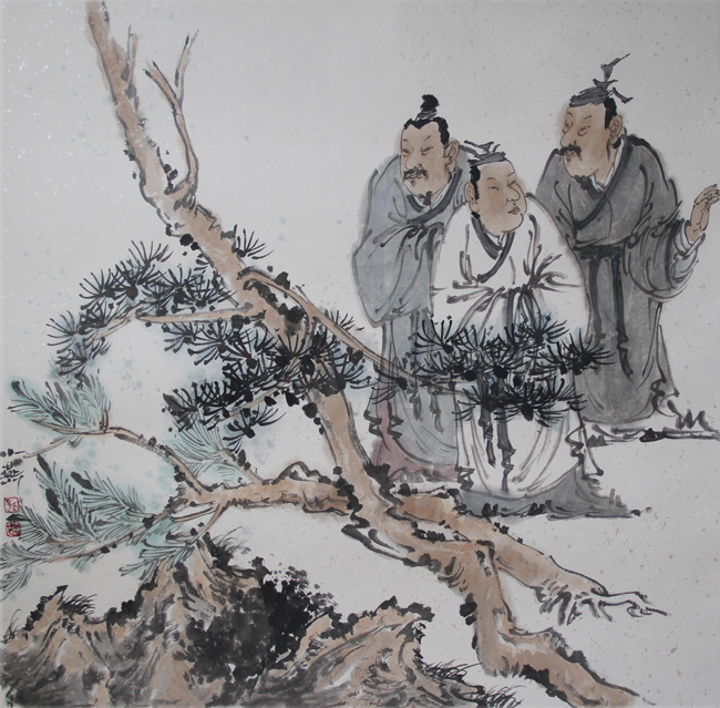 林间禅悟68x68cm,2014.jpg