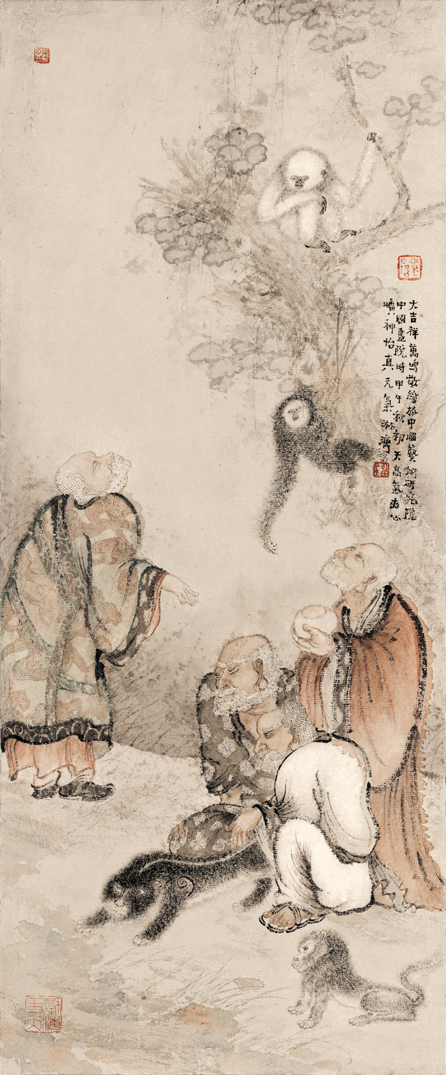 大吉祥-纸本设色-70x21cm-2014-刘万鸣-.jpg