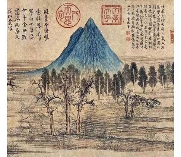 赵孟頫 《鹊华秋色图》 局部细节